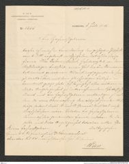 Nachlass Franz Steindachner, Brief von Heinrich Westenholz an Franz Steindachner (08.07.1889), Inv.Nr. 588.01, Seite 1